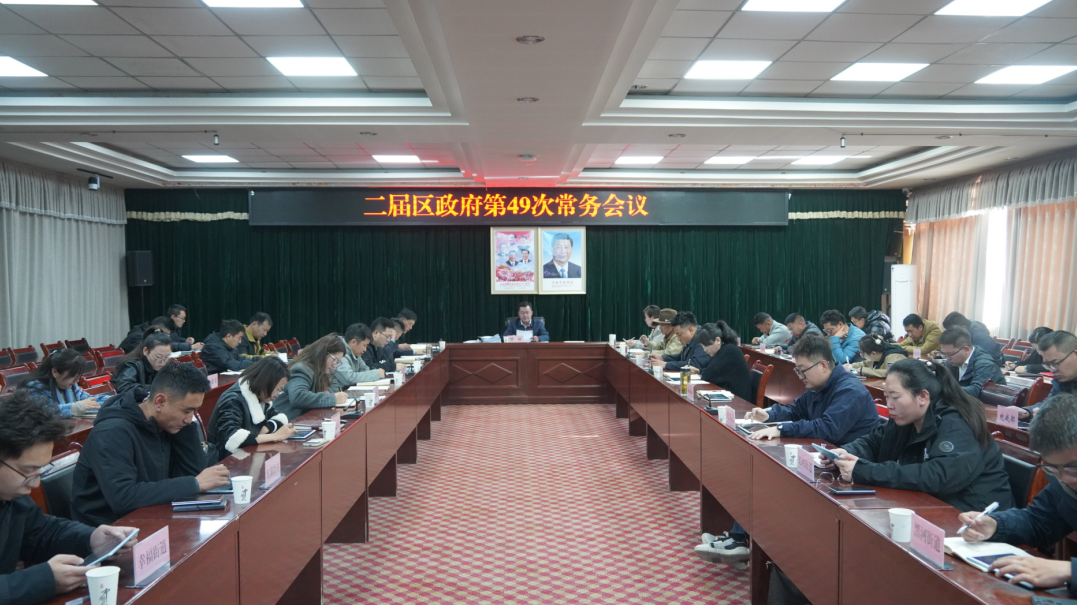 樊林主持召开二届区政府第49次常务会议